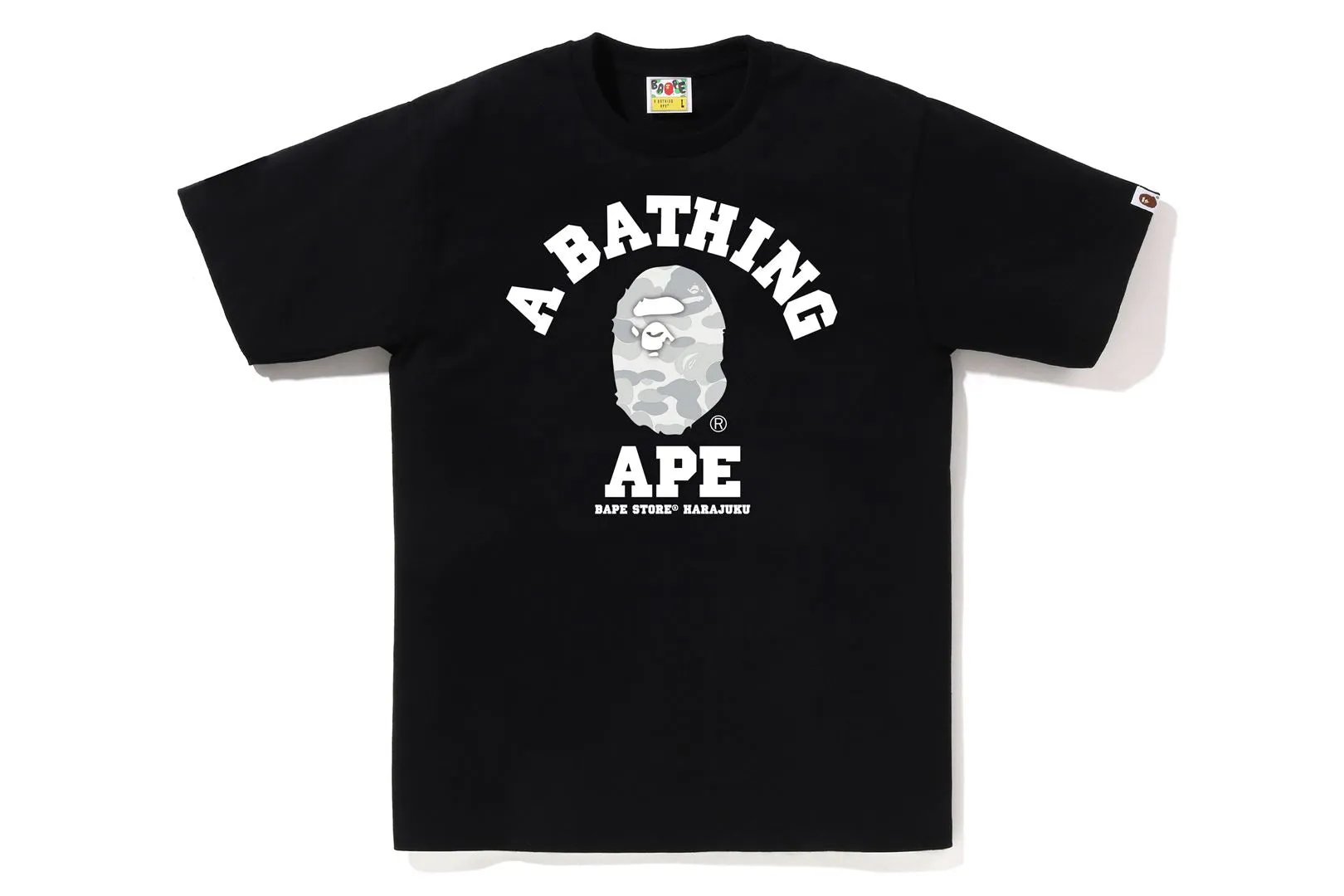 BAPE STORE HARAJUKU CAMO COLLEGE TEE sold by Bape product image thumbnail 3