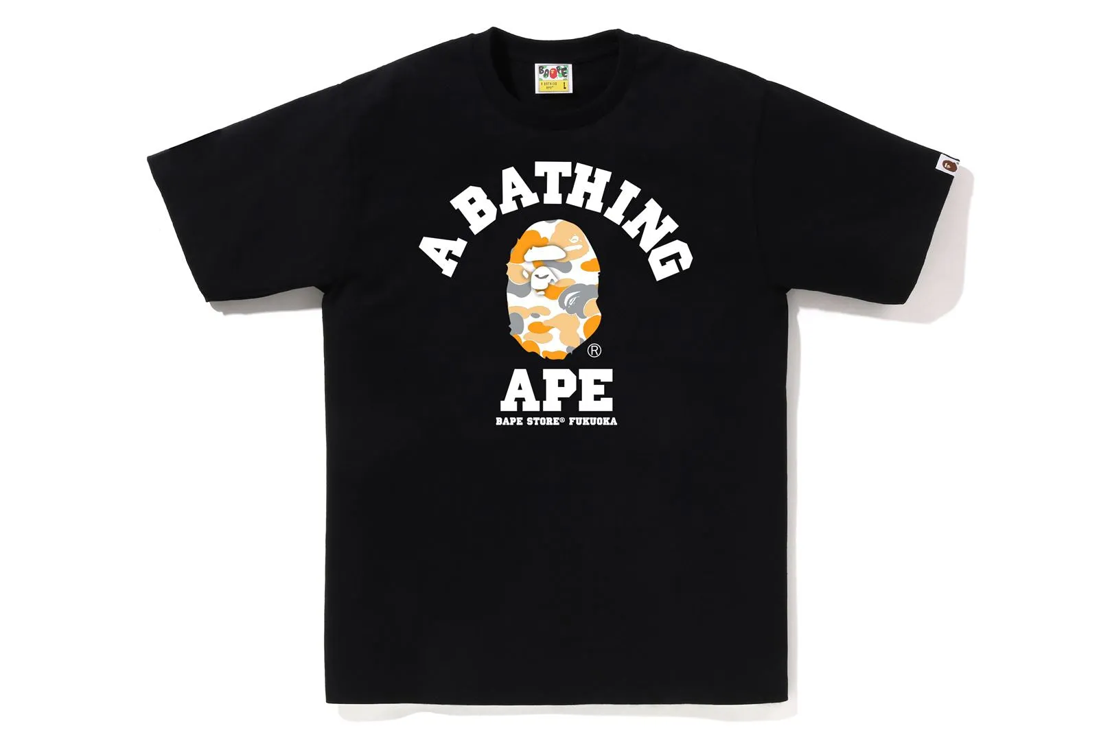 BAPE STORE FUKUOKA CAMO COLLEGE TEE sold by Bape product image thumbnail 3