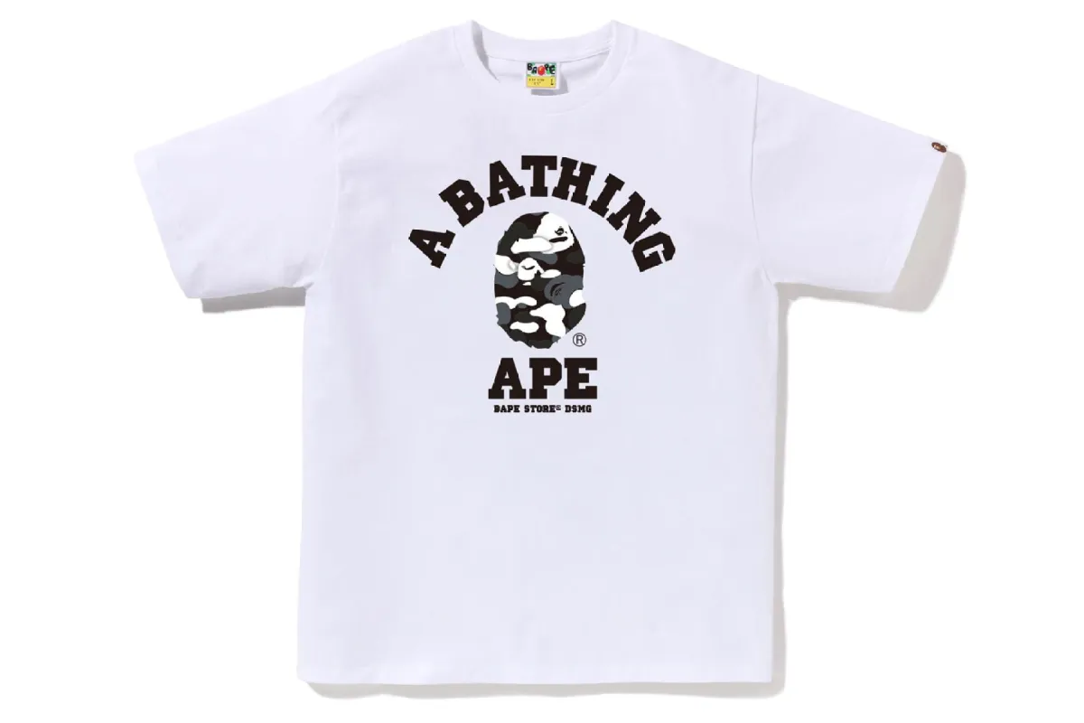 BAPE STORE DSMG CAMO COLLEGE TEE sold by Bape