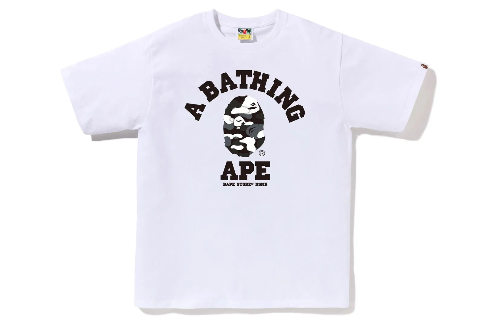 BAPE STORE DSMG CAMO COLLEGE TEE sold by Bape