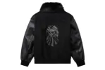 BAPE BLACK LEATHER SLEEVE TWEED JACKET sold by Bape