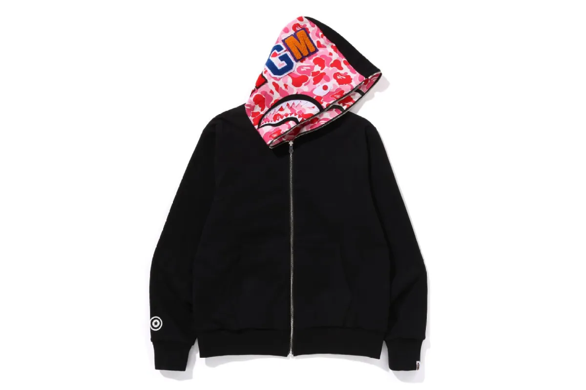 ABC CAMO REVERSIBLE SHARK FULL ZIP HOODIE sold by Bape
