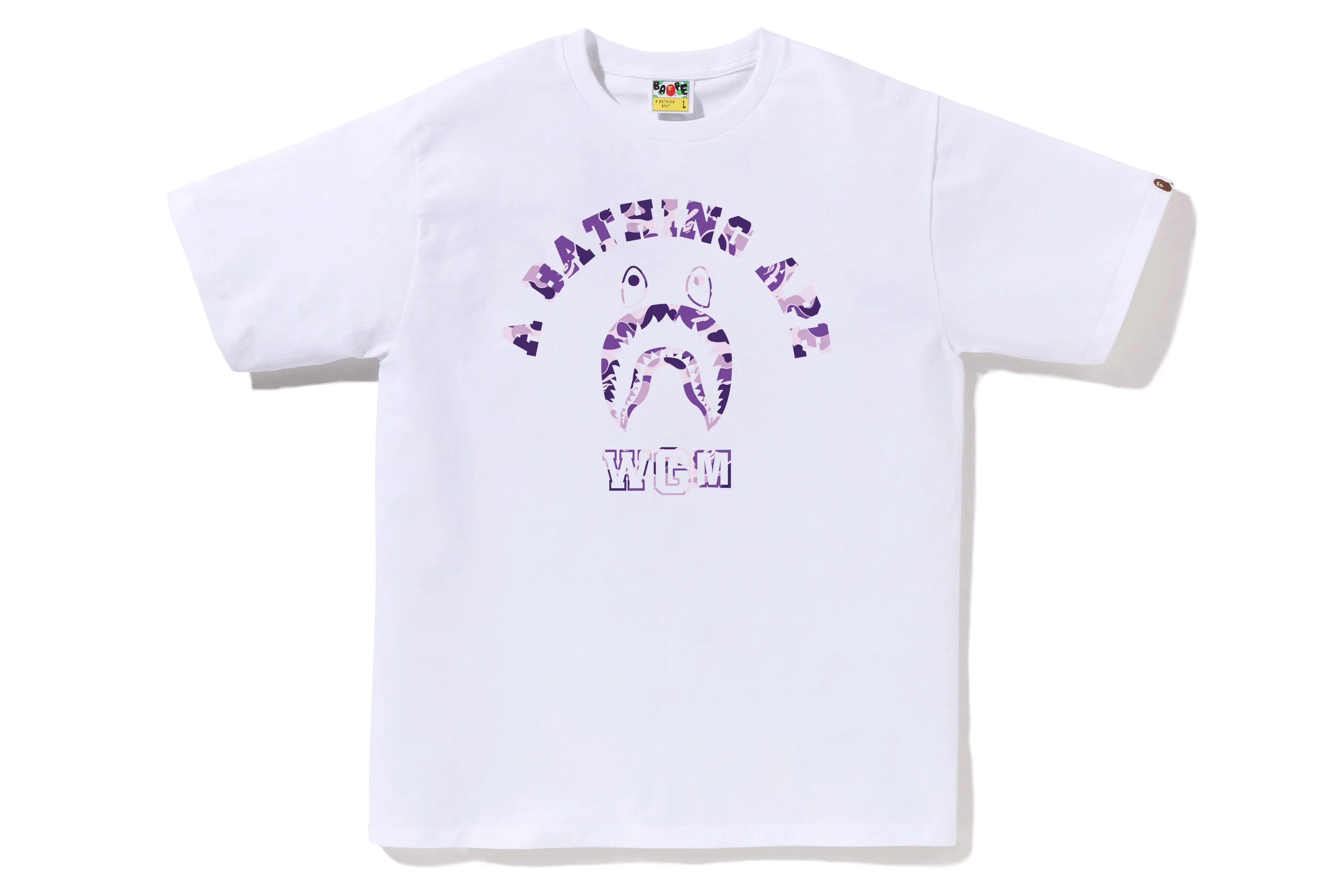BAPE STORE TAIPEI SHARK COLLEGE TEE sold by Bape