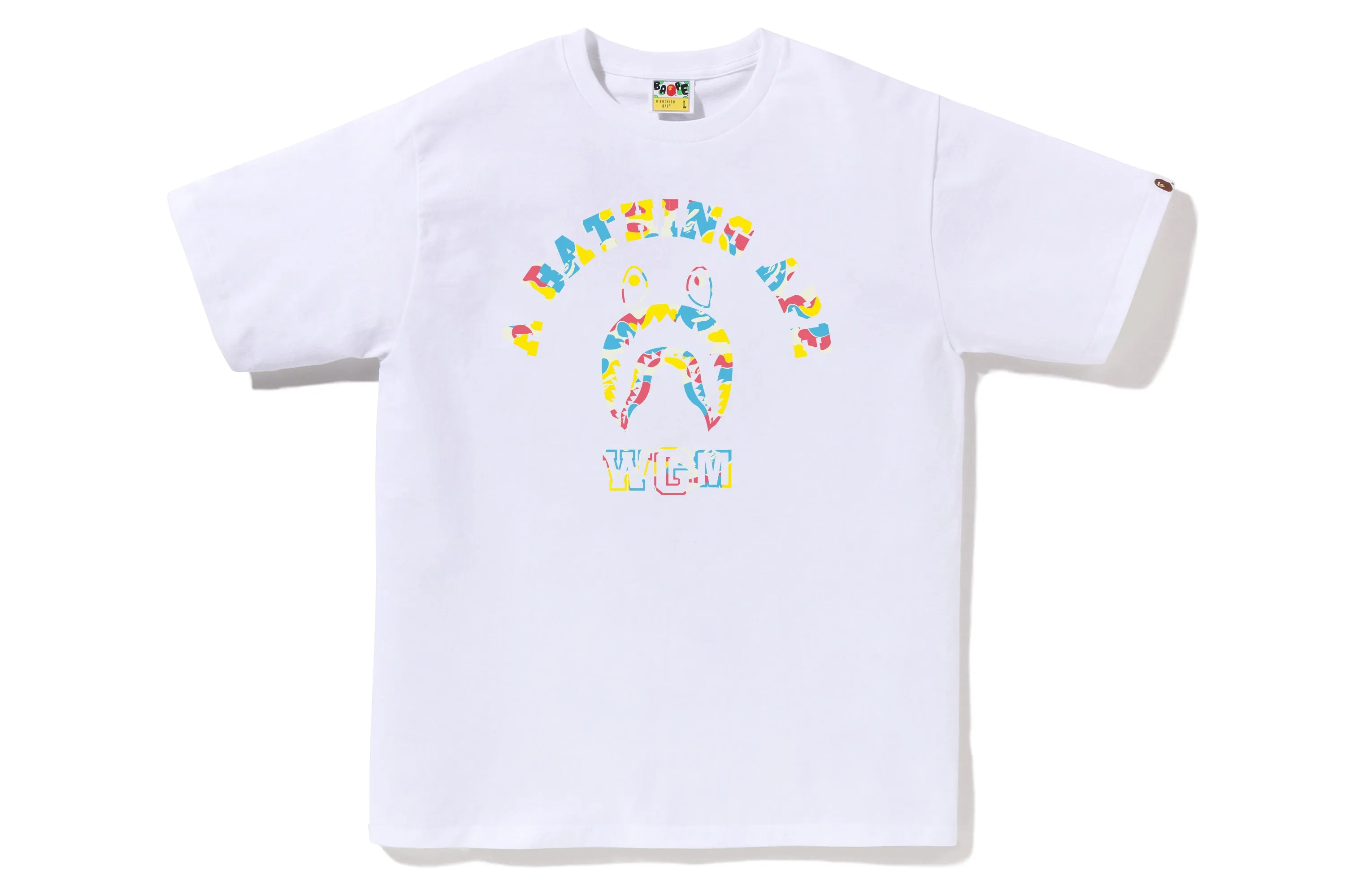 BAPE STORE SANYA SHARK COLLEGE TEE sold by Bape