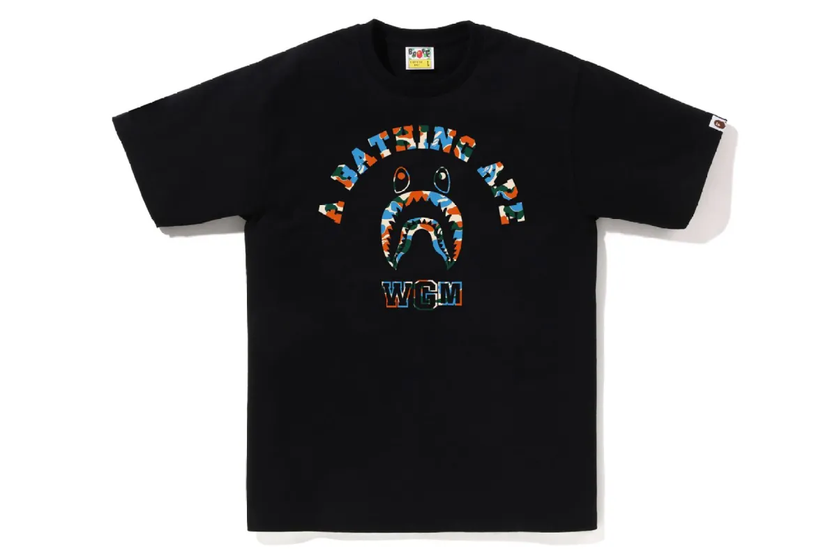BAPE STORE JAKARTA SHARK COLLEGE TEE sold by Bape