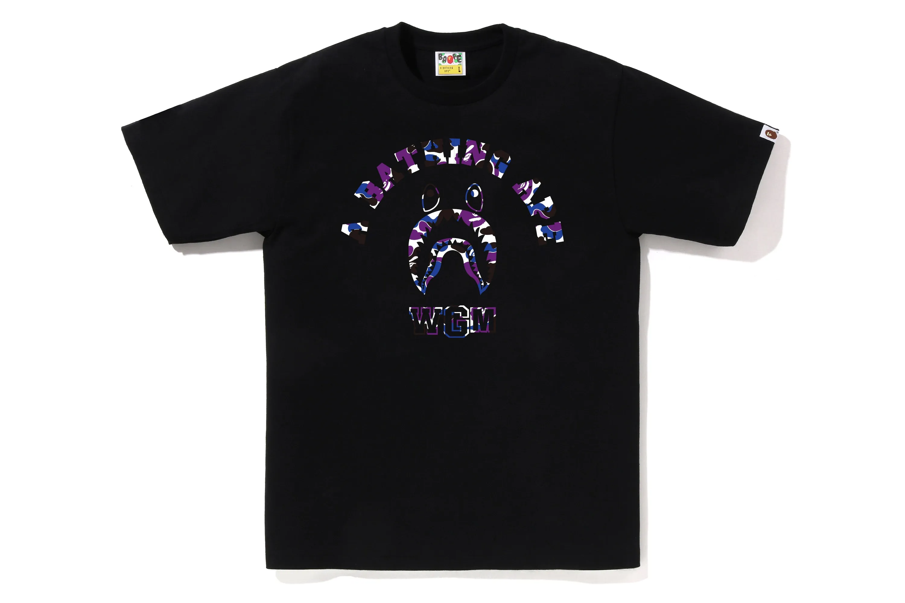 BAPE STORE HONG KONG SHARK COLLEGE TEE sold by Bape