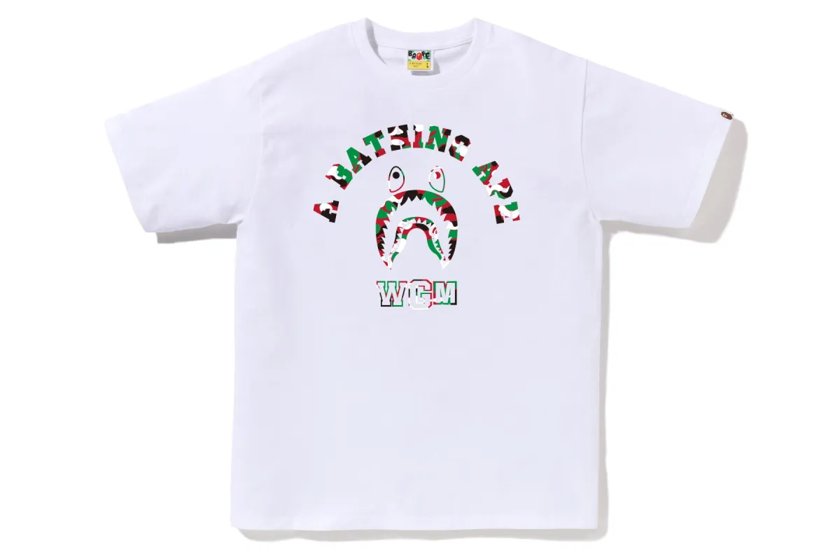 BAPE STORE DUBAI SHARK COLLEGE TEE sold by Bape