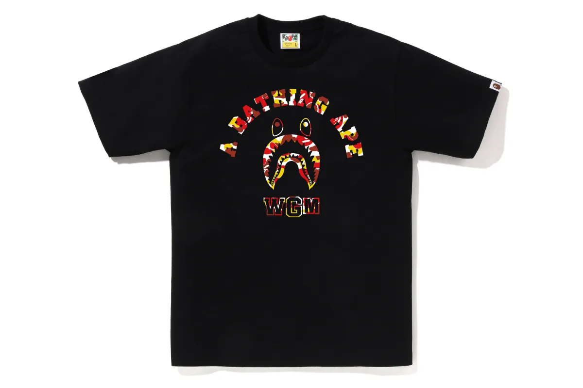 BAPE STORE BEIJING SHARK COLLEGE TEE sold by Bape
