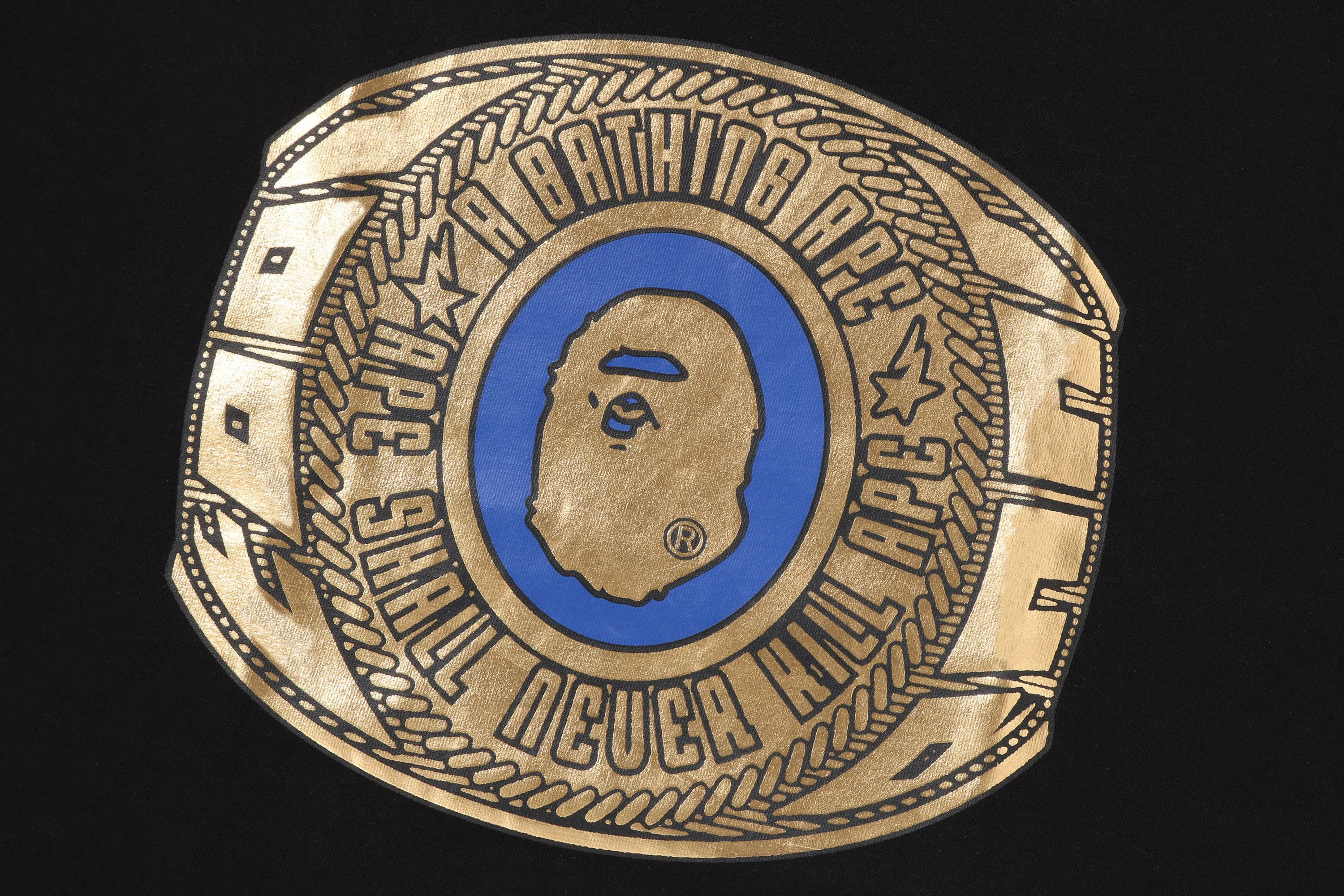 FOIL COLLEGE RING TEE BAPEC sold by Bape product image thumbnail 3