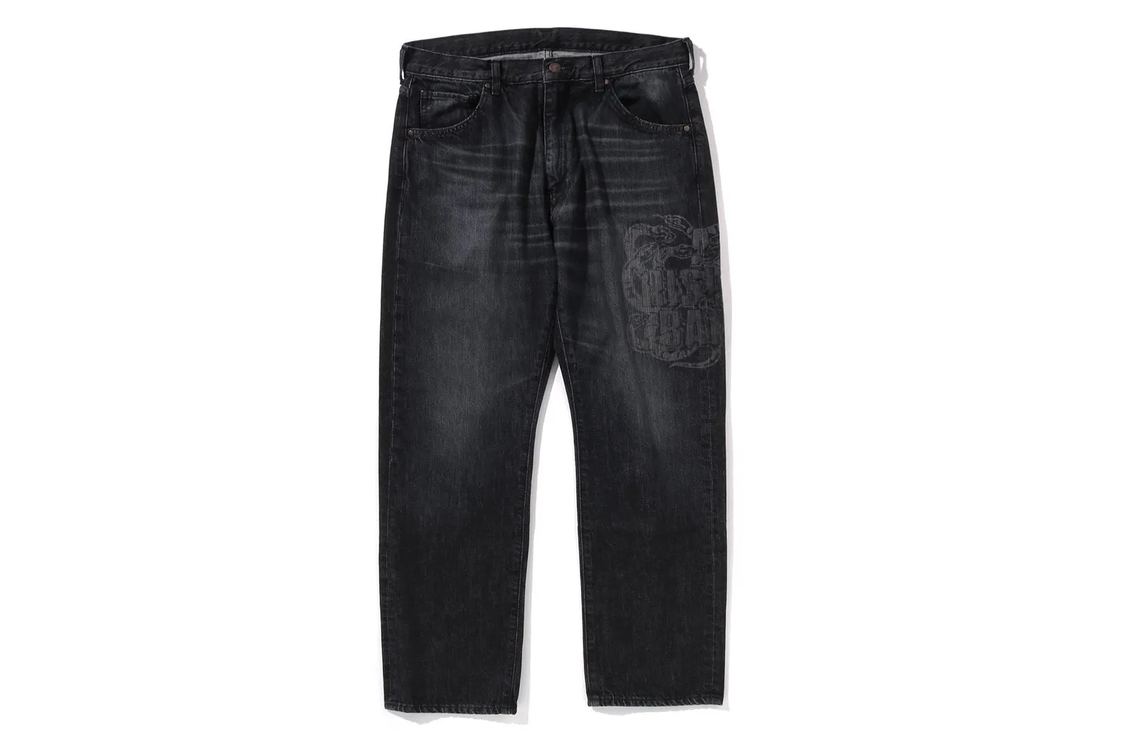 YEAR OF SNAKE RELAXED FIT DENIM PANTS sold by Bape