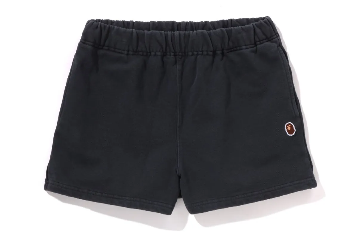 PIGMENT DYED ONE POINT SWEAT SHORTS sold by Bape