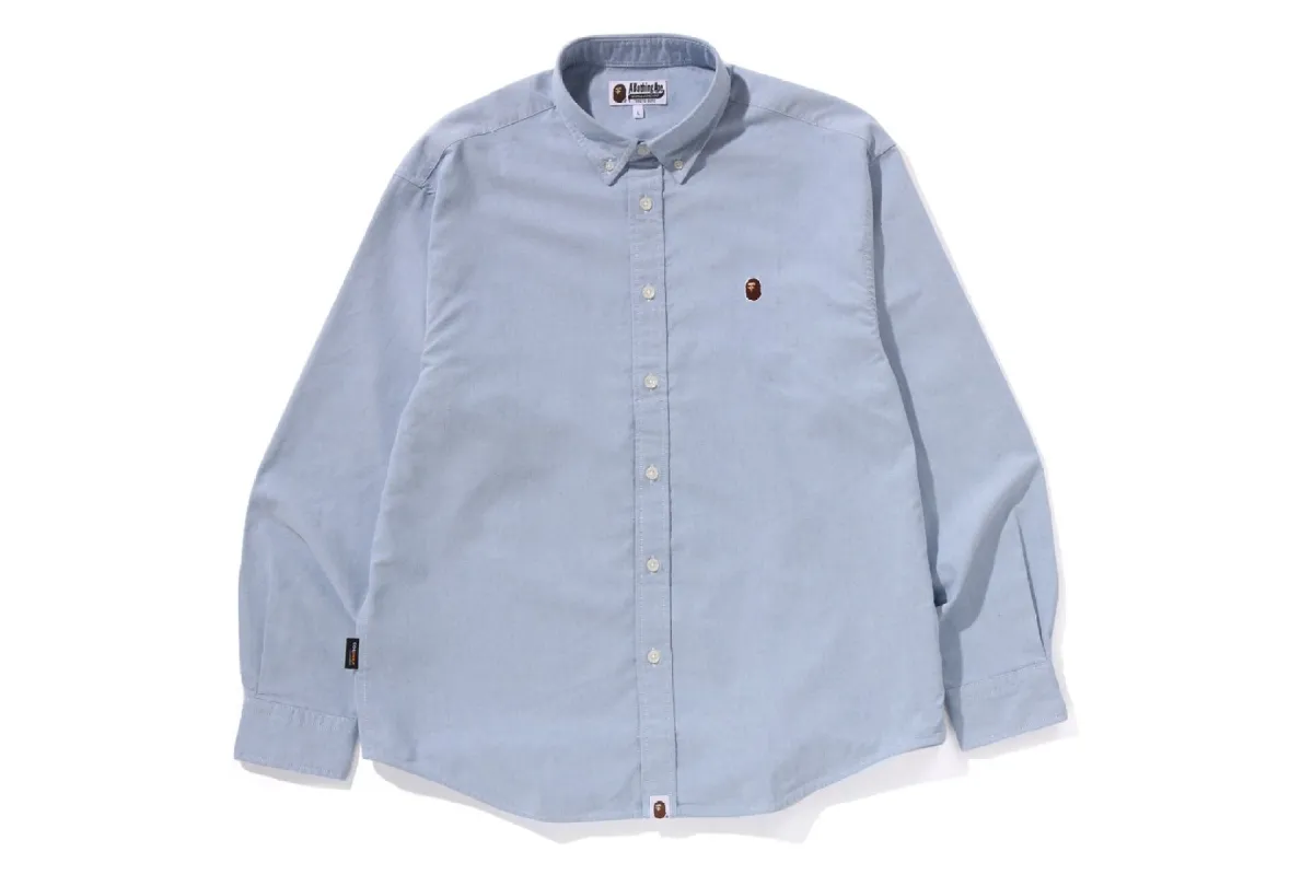 COLLEGE MONOGRAM BASEBALL SS DENIM SHIRT | Parallel