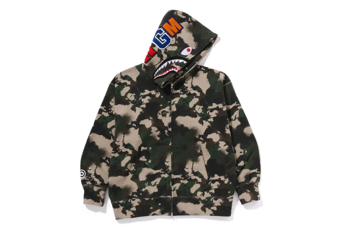 MAP CAMO SHARK RELAXED FIT FULL ZIP HOODIE sold by Bape