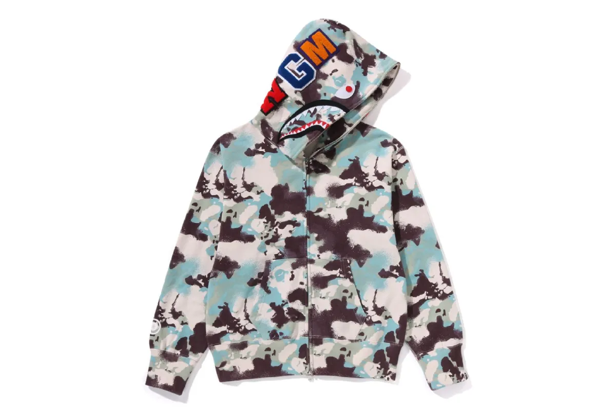 MAP CAMO SHARK FULL ZIP HOODIE sold by Bape