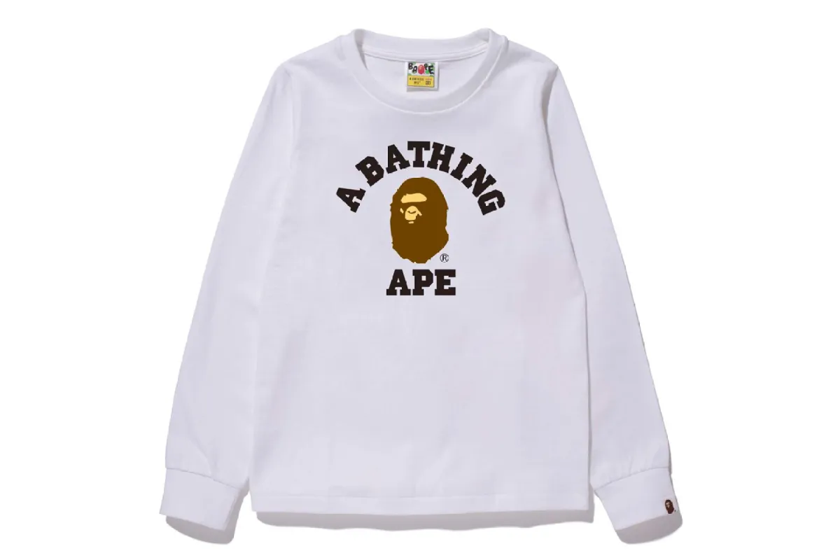 COLLEGE LS TEE sold by Bape