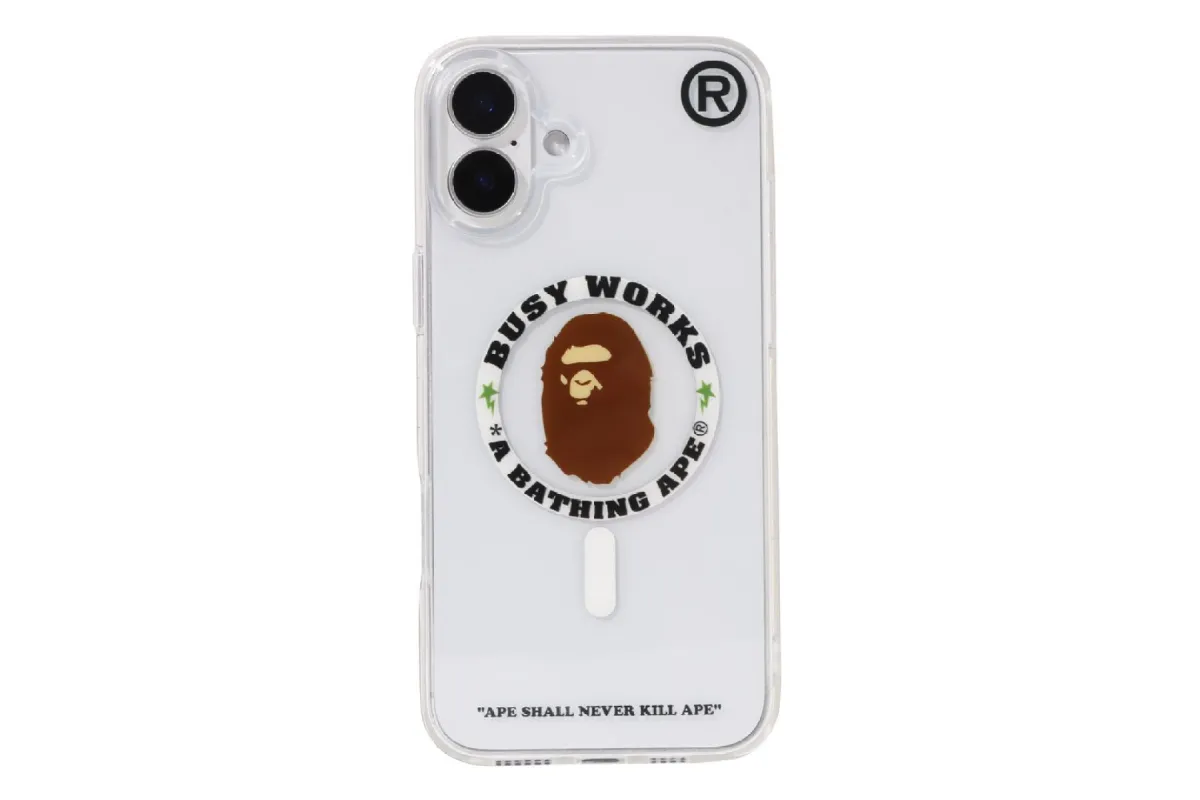 BAPE IPHONE 16 PLUS CLEAR CASE sold by Bape