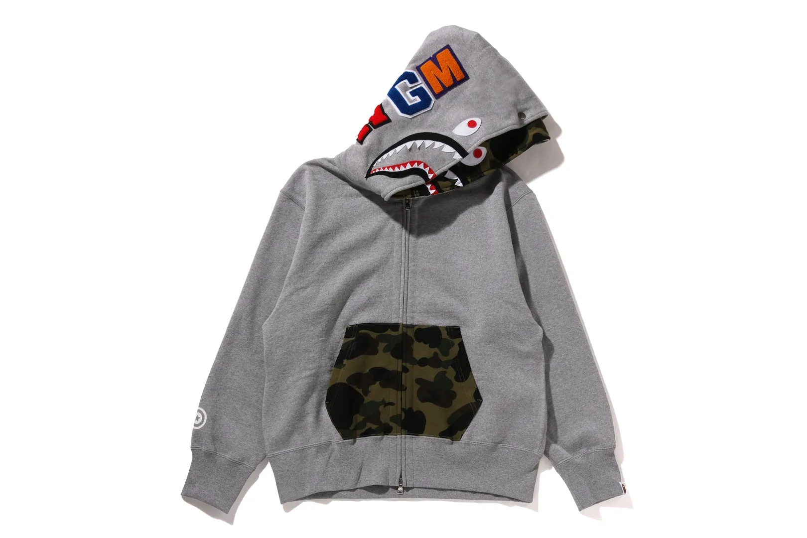1ST CAMO SHARK FULL ZIP DOUBLE HOODIE sold by Bape product image thumbnail 5