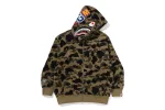 1ST CAMO JACQUARD SHARK RELAXED FIT FULL ZIP HOODIE sold by Bape