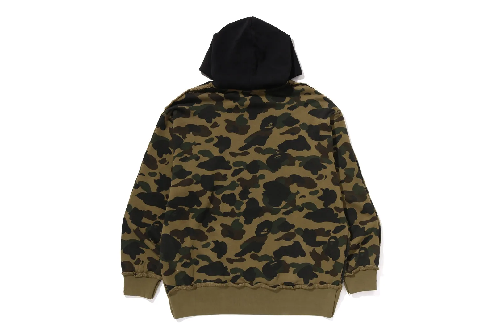 1ST CAMO BLOCKING RAW EDGE RELAXED FIT PULLOVER HOODIE sold by Bape product image thumbnail 2