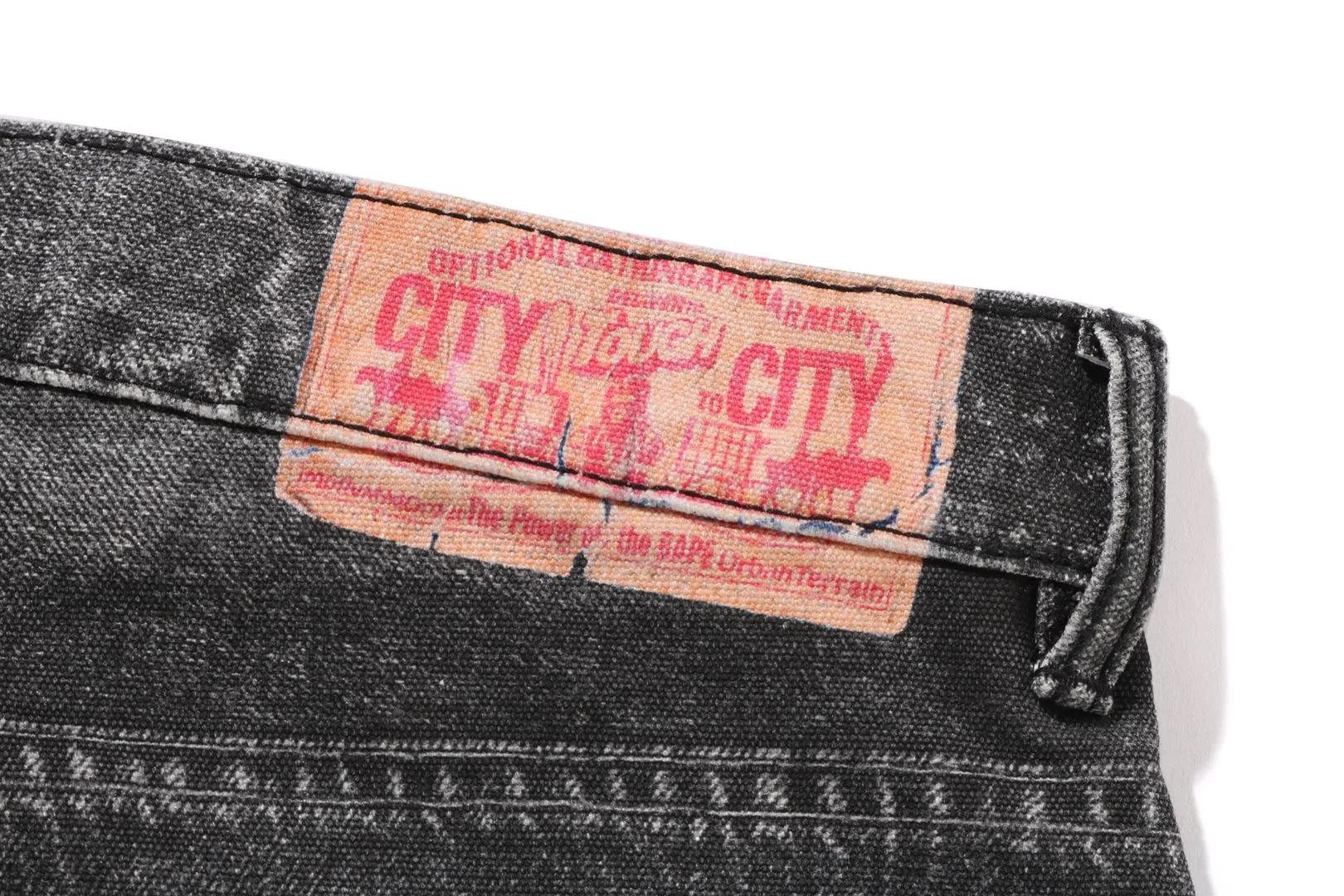 FAKE PRINT STA LOOSE FIT DENIM PANTS sold by Bape product image thumbnail 4