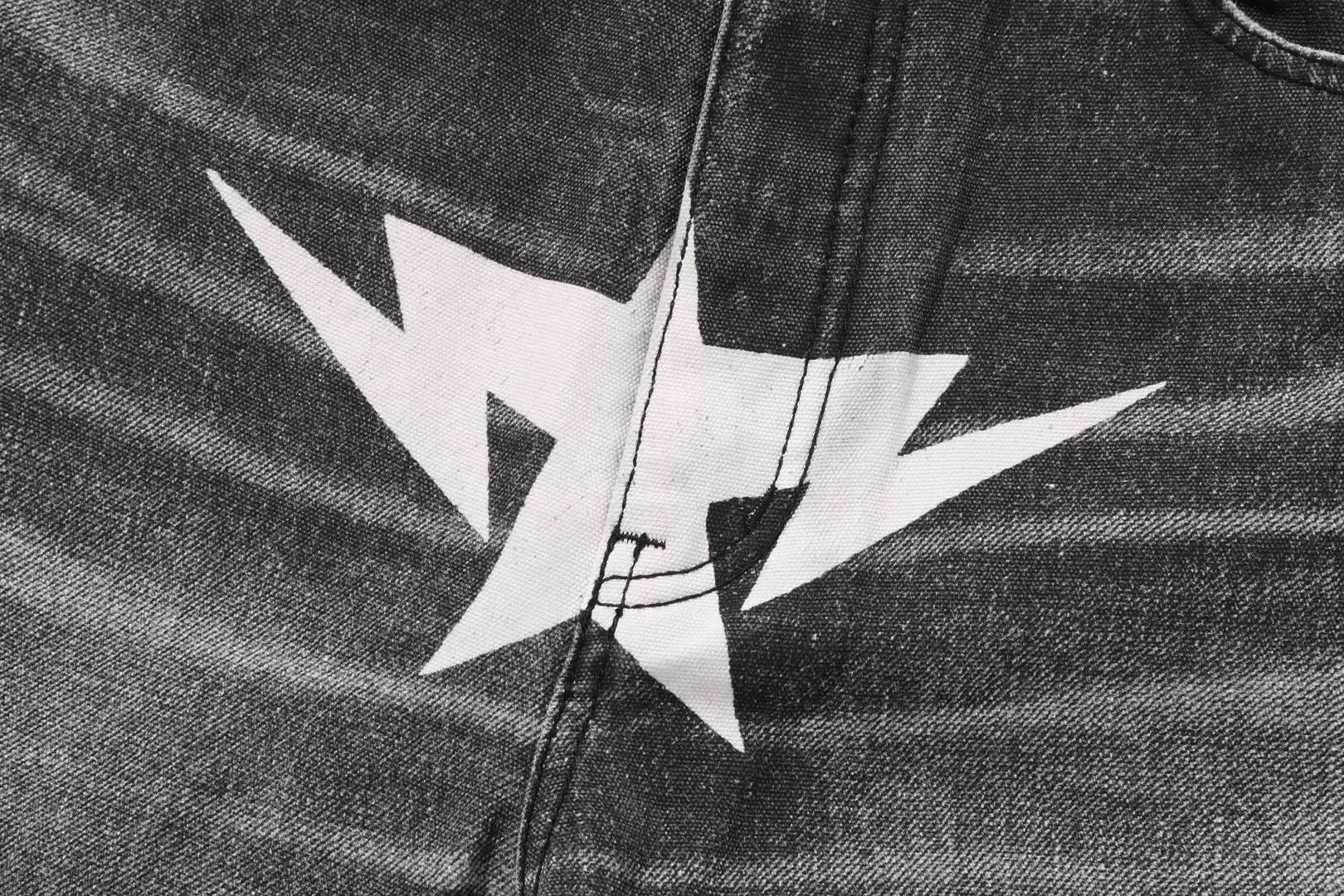 FAKE PRINT STA LOOSE FIT DENIM PANTS sold by Bape product image thumbnail 3