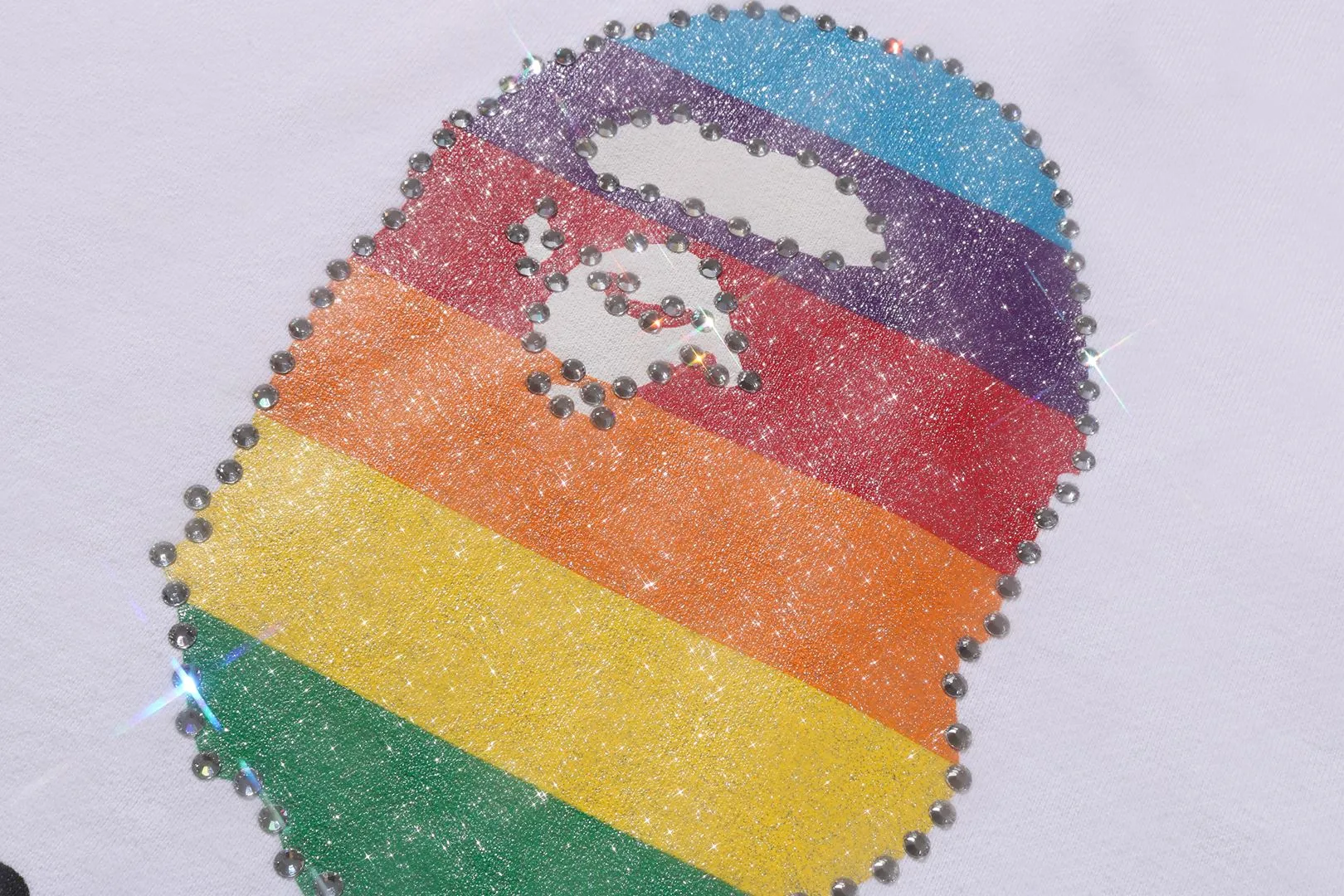 CRYSTAL APE HEAD OVERSIZED PULLOVER HOODIE sold by Bape product image thumbnail 3