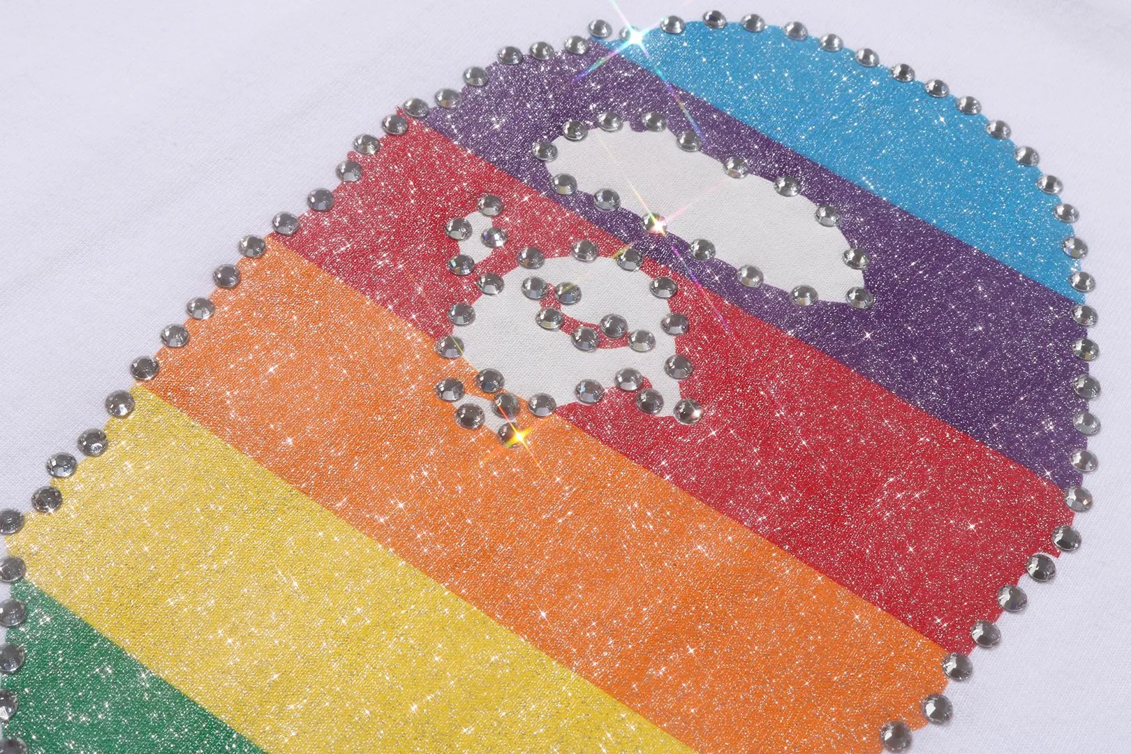 CRYSTAL APE HEAD OVERSIZED TEE sold by Bape product image thumbnail 3