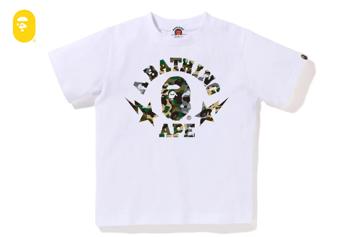 1ST CAMO CRAZY STA COLLEGE TEE sold by Bape
