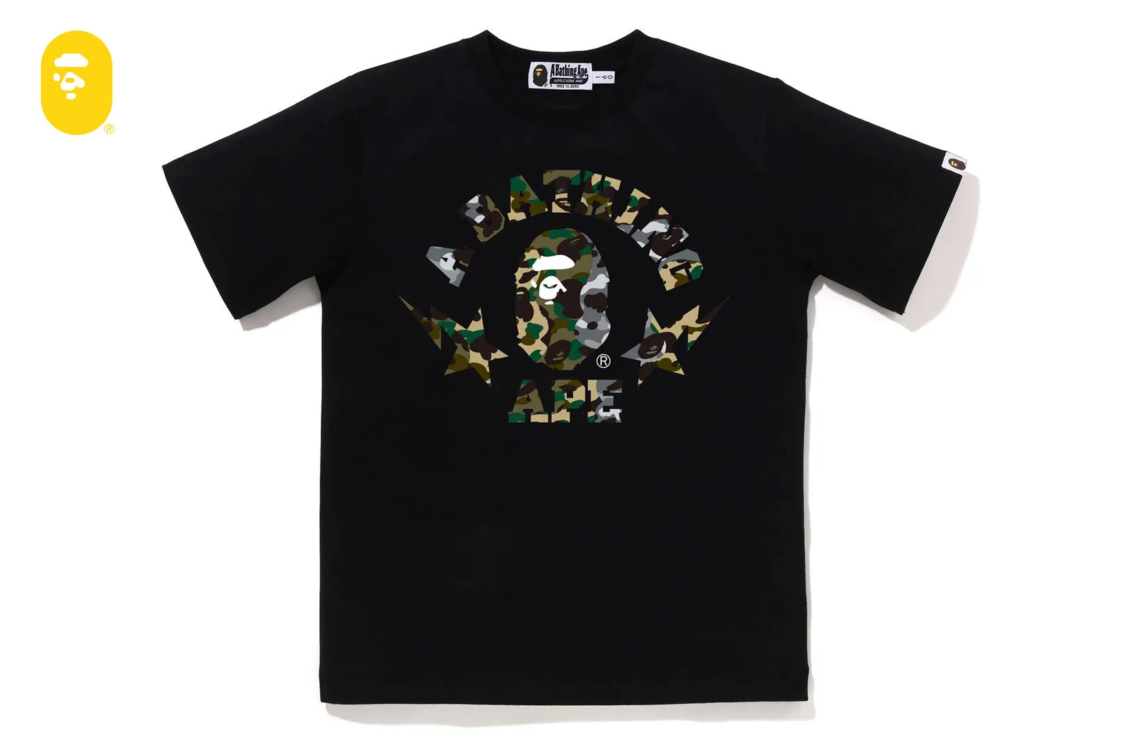 1ST CAMO CRAZY STA COLLEGE TEE sold by Bape product image thumbnail 3