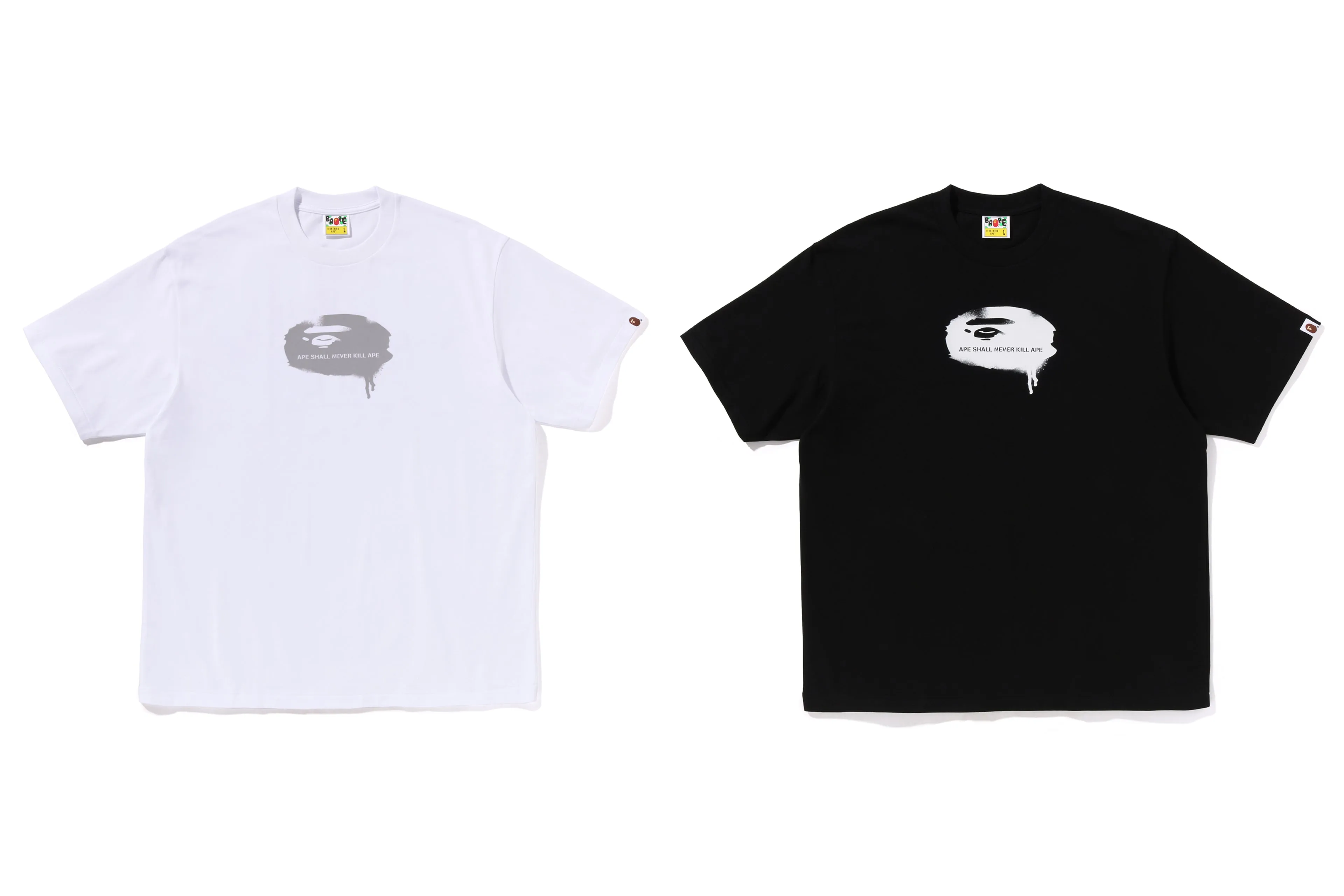 GRAFFITI APE HEAD LOGO RELAXED FIT TEE sold by Bape product image thumbnail 5