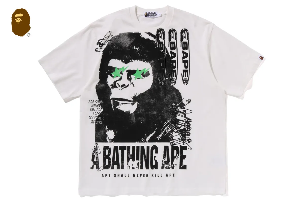 GARMENT DYE MULTI LOGO RELAXED FIT TEE sold by Bape