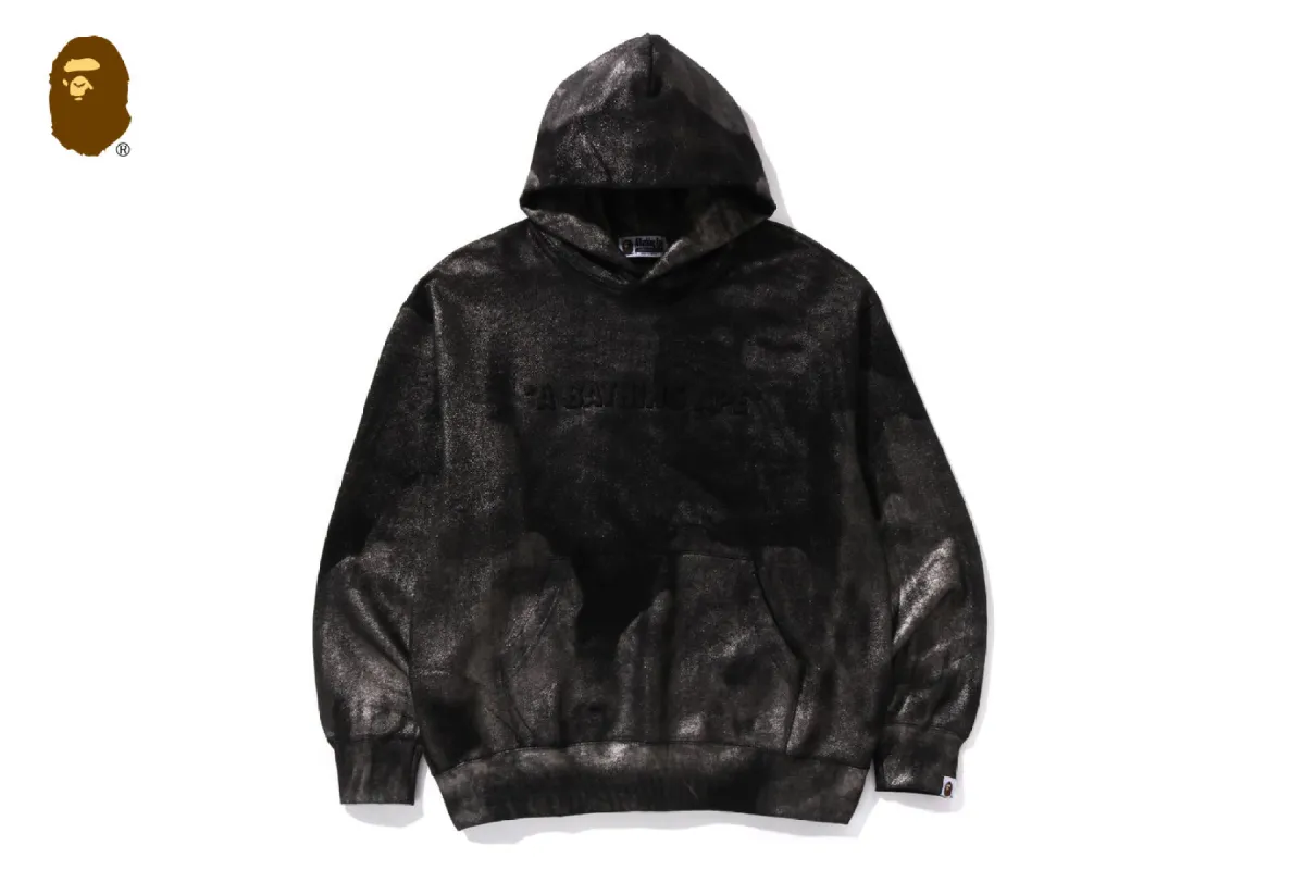 COATTED EMBOSS LOGO RELAXED FIT PULLOVER HOODIE sold by Bape