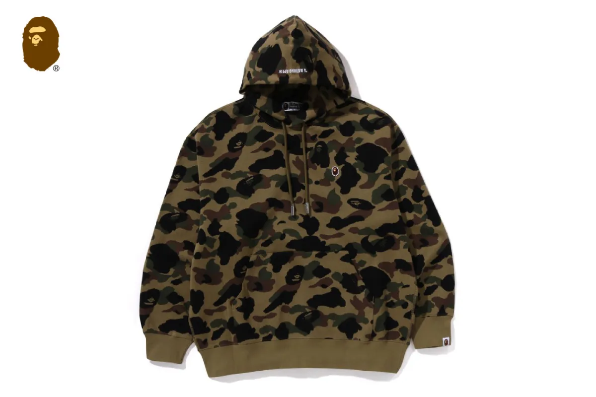 1ST CAMO JACQUARD ONE POINT RELAXED FIT PULLOVER HOODIE sold by Bape