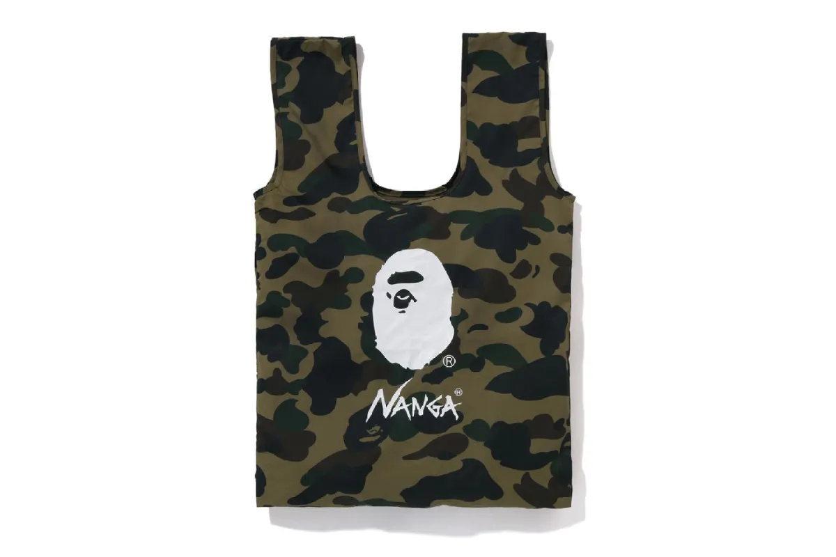 【 BAPE X NANGA 】1ST CAMO POCKETABLE ECO BAG sold by Bape