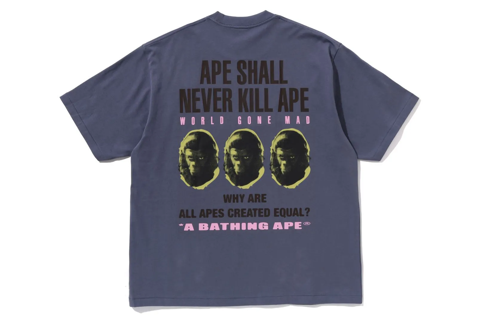 SLOGAN RELAXED FIT TEE sold by Bape product image thumbnail 4