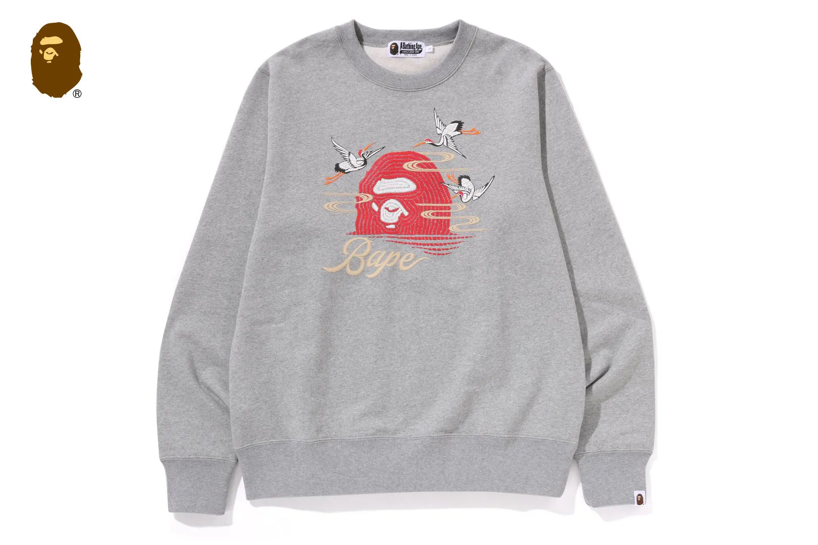 EMBROIDERY STYLE JAPANESE CRANE CREWNECK sold by Bape product image thumbnail 4
