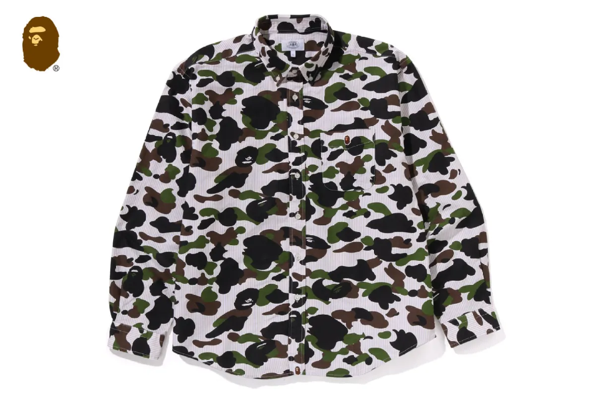 1ST CAMO STRIPE RELAXED FIT LS SHIRT sold by Bape