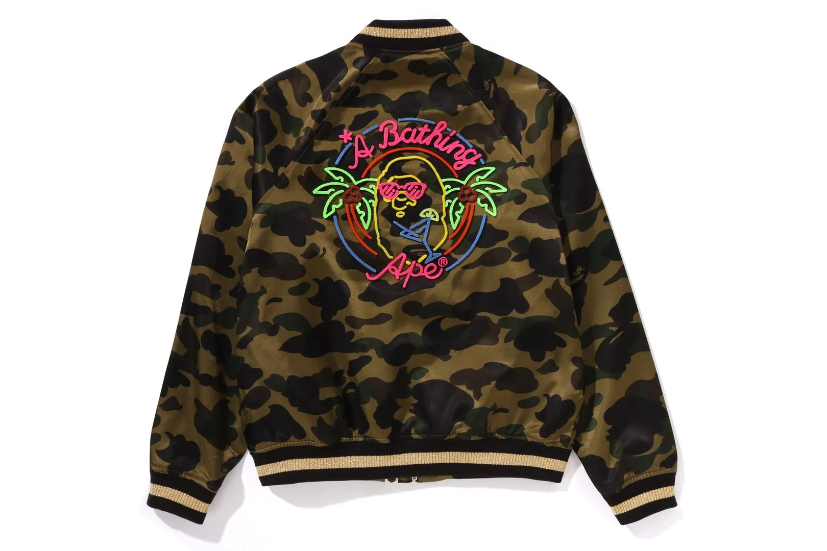 1ST CAMO NEON APE HEAD SOUVENIR JACKET sold by Bape product image thumbnail 2