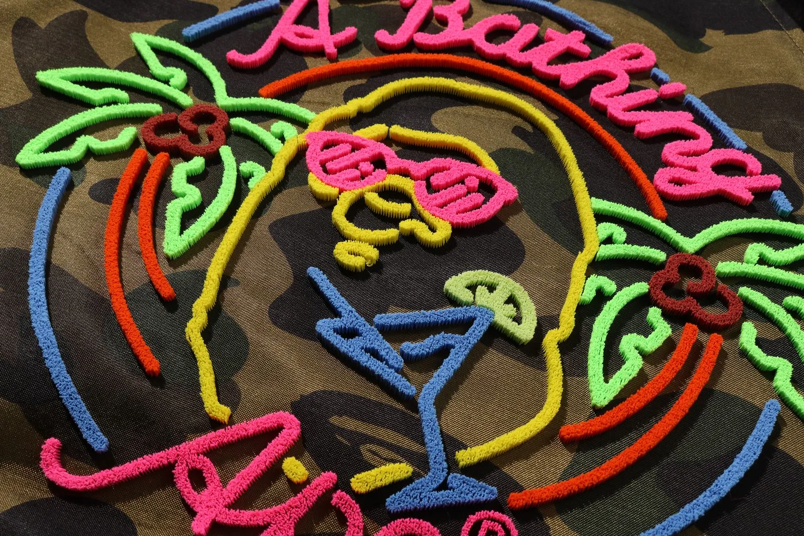 1ST CAMO NEON APE HEAD SOUVENIR JACKET sold by Bape product image thumbnail 4