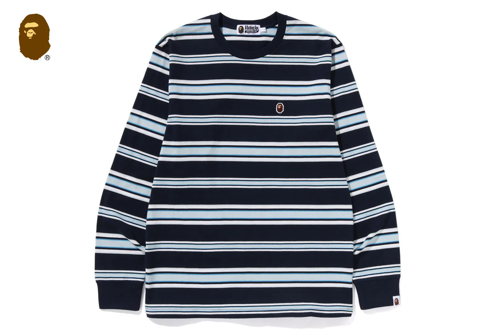 ONE POINT STRIPE LS TEE sold by Bape product image thumbnail 4
