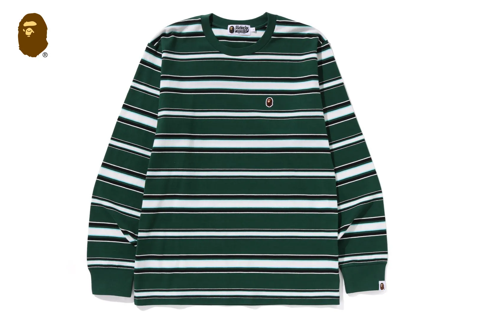 ONE POINT STRIPE LS TEE sold by Bape