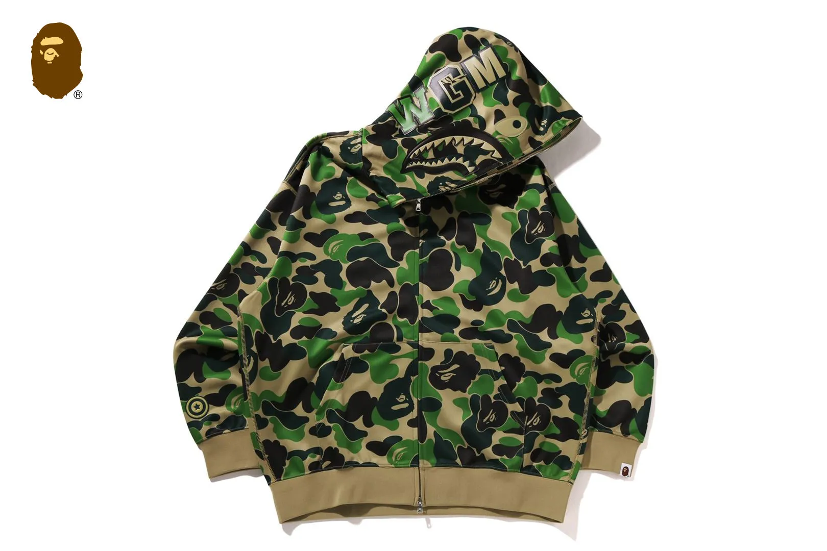 ABC CAMO POLYESTER RELAXED FIT SHARK FULL ZIP HOODIE sold by Bape product image thumbnail 4