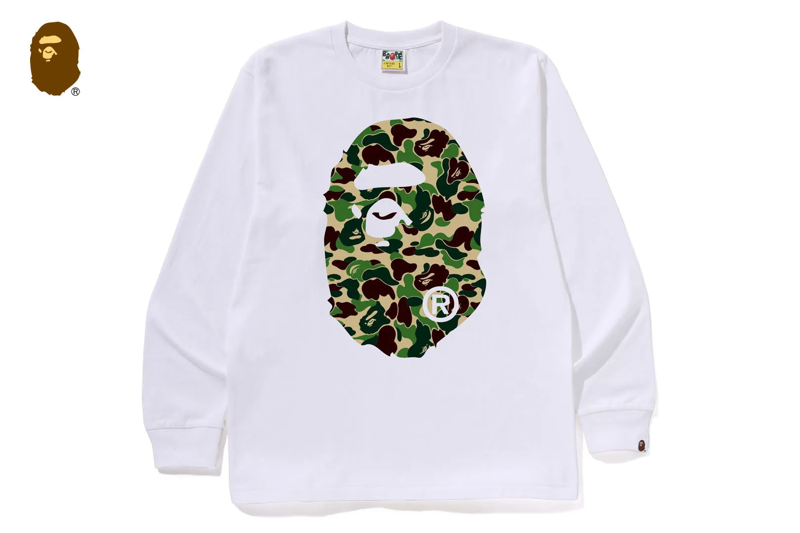 ABC CAMO BIG APE HEAD LS TEE sold by Bape product image thumbnail 3