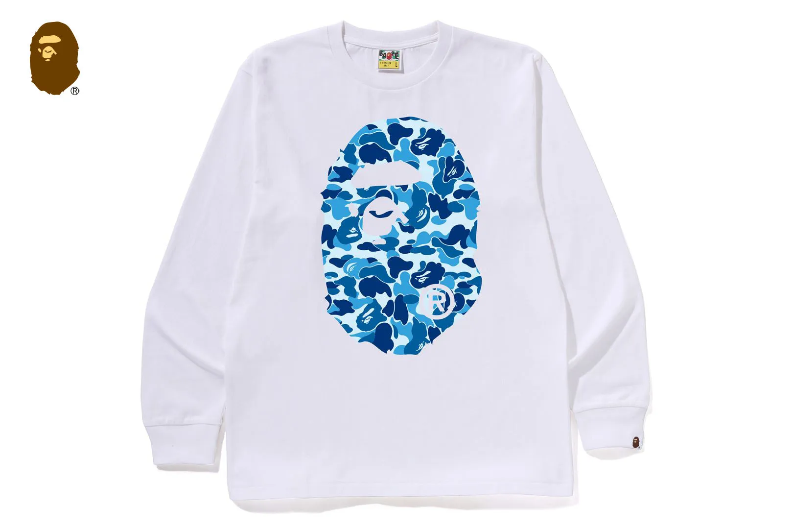 ABC CAMO BIG APE HEAD LS TEE sold by Bape product image thumbnail 5