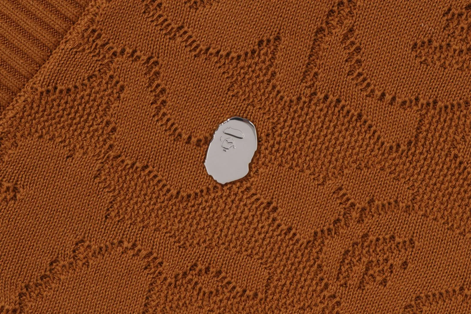 SOLID CAMO JACQUARD ONE POINT CARDIGAN sold by Bape product image thumbnail 3