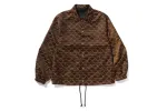 SOLID CAMO JACQUARD NYLON REVERSIBLE COACH JACKET sold by Bape