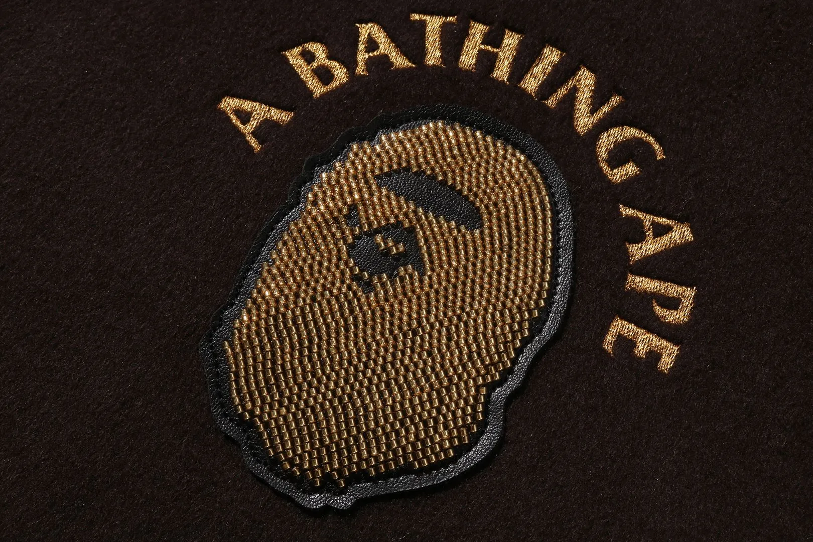 LINE CAMO MULTI LOGO WOOL VARSITY JACKET sold by Bape product image thumbnail 4
