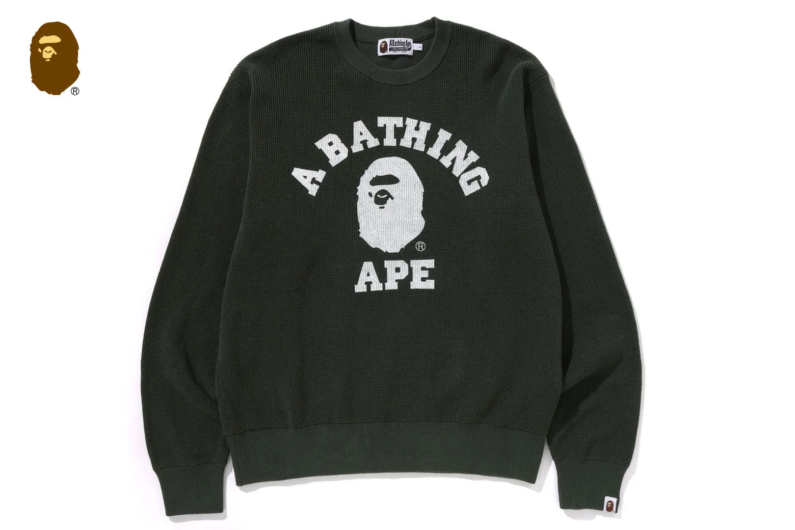 COLLEGE WAFFLE CREWNECK SWEATER sold by Bape product image thumbnail 4