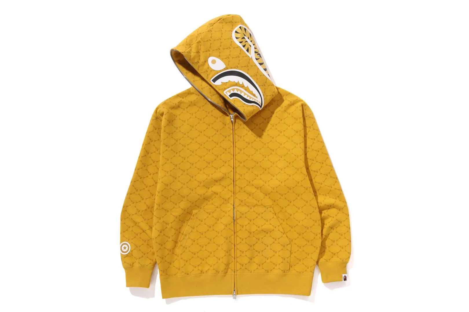 COLLEGE MONOGRAM RELAXED FIT SHARK FULL ZIP HOODIE sold by Bape product image thumbnail 2