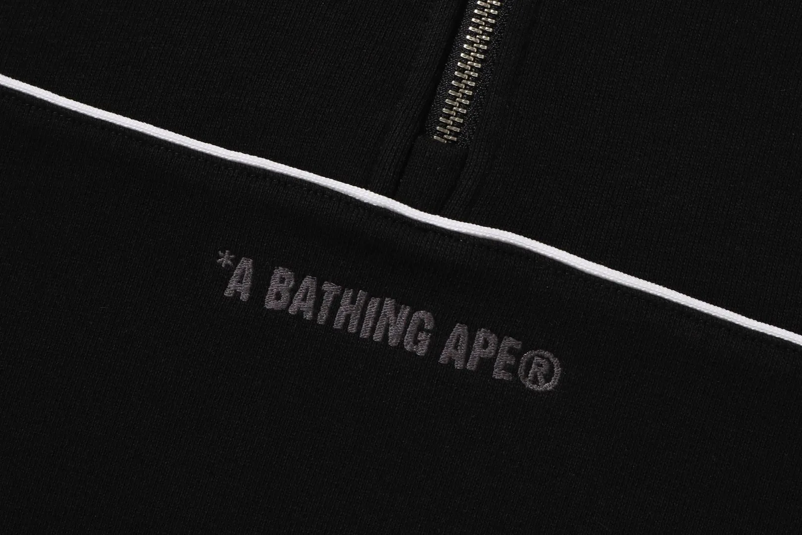 COLLEGE MONOGRAM LOGO HALF ZIP RELAX FIT CREWNECK SWEATSHIRT sold by Bape product image thumbnail 3